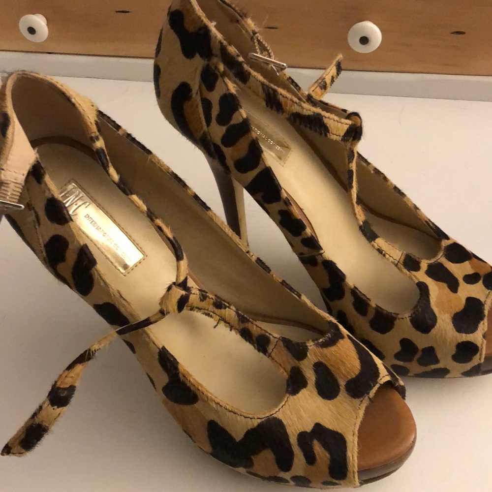 Leopard print high heels